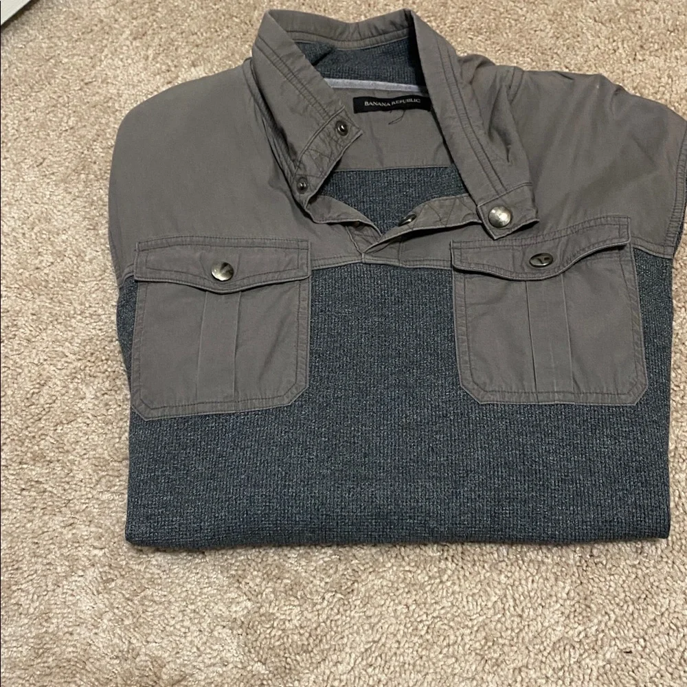 Banana Republic Gray Shirt Jacket